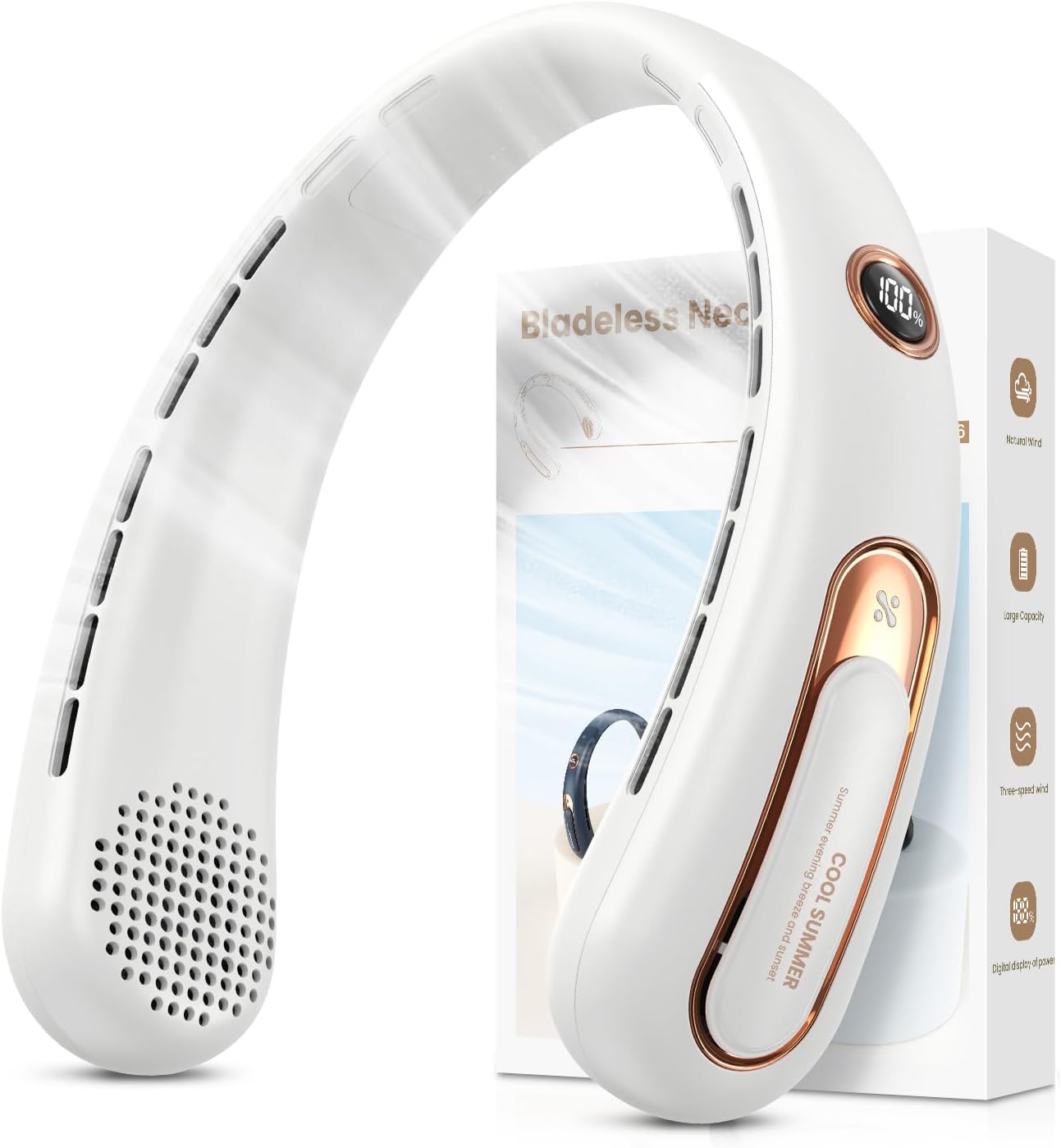 Draagbare Nekventilator (Bladeless & USB)