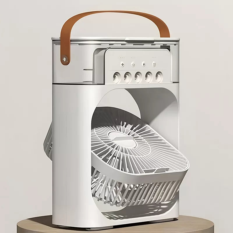 Draagbare Luchtkoeler & Bevochtiger (500ml, Oplaadbaar & USB)
