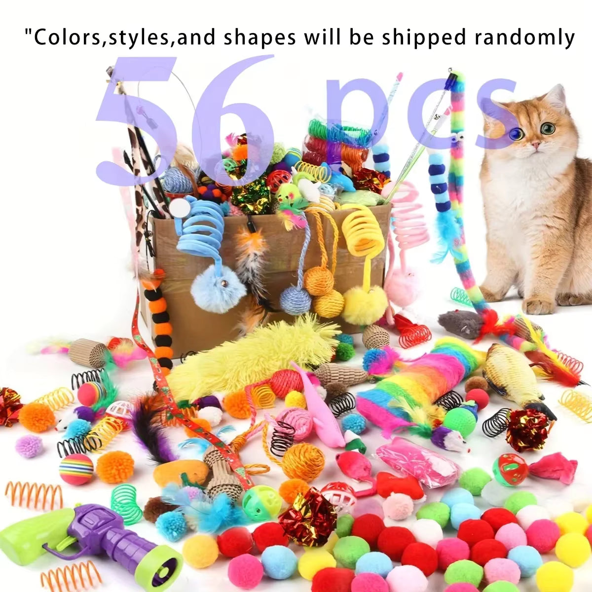 🐾 Katten Speelgoedset - Verrassingsmix Collectie