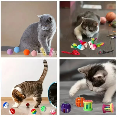 🐾 Katten Speelgoedset - Verrassingsmix Collectie