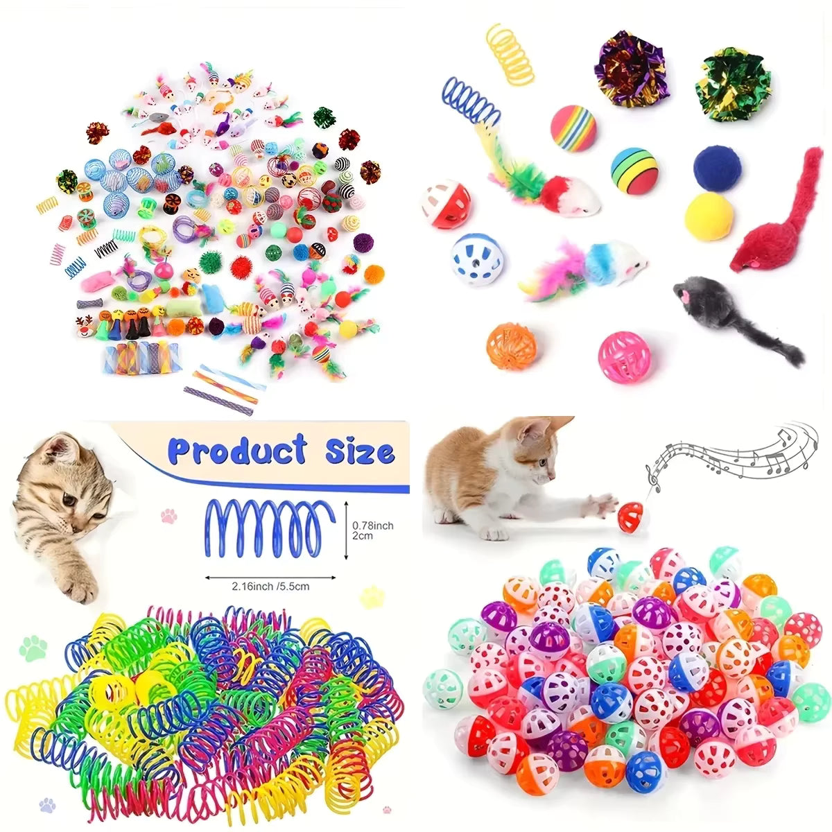 🐾 Katten Speelgoedset - Verrassingsmix Collectie